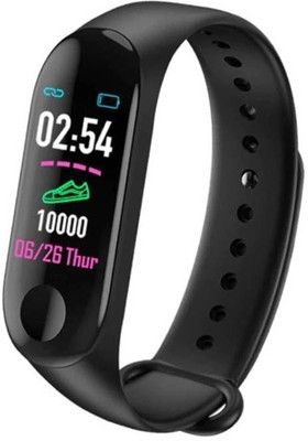 

LIFEMUSIC `Sensor Fitness Band M3 Smart Black Wristband Fitness Band(Black, Pack of 1)