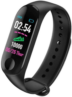 

LIFEMUSIC M3 Smart Black Wristband Smart Band 0.78 inch Fitness Band(Black, Pack of 1)