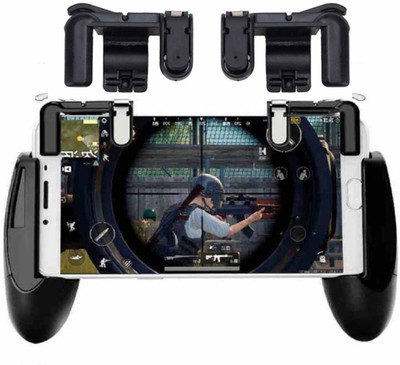 

LIFEMUSIC Mobile Phone Shooter Gamepad Controller Remote + Trigger Fire Button Handle Cell Phone Adapter for PUBG Gaming Joystick Gaming Accessory Kit(Black, For Android, iOS)