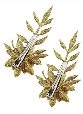 

PELO Hair Clips, Bridal Hair Accessories For Women Wedding, Hair Clips For Women, 2 pcs, pack of 1 Hair Clip(Gold)