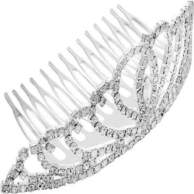

GULZAR Tiara Head Band Hair Band(White, Gold)