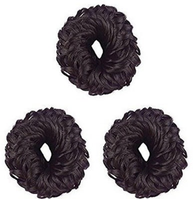 

GULZAR Small Hair Juda Band Bun (Black, Brown) Rubber Band (Black, Brown) Hair Accessory Set(Black)