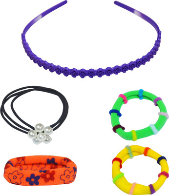 

Angel Glitter Rose Full Of Garden Purple Hair Band, Rubber Band(Multicolor)