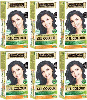 

Indus Valley Organically Natural Gel Dark Brown 3.00 (Pack of 6) Hair Color(Dark Brown 3.00)