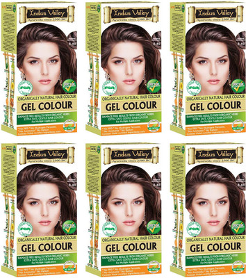 

Indus Valley Organically Natural Gel Copper Mahogany 5.40- 6 Pack- Hair Color(Copper Mahogany 5.40)