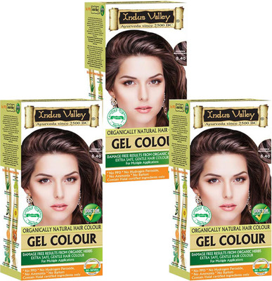 

Indus Valley Organically Natural Gel Copper Mahogany 5.40 Triple Pack Hair Color(Copper Mahogany 5.40)