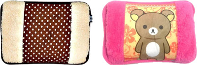 

saioni Pack of 2 Electric velvet Heat Bag for Pain Relief /Hand Warmer/Warming Treasure/Hand Pillows/ Winter reliever with auto cut Electric 1 L Hot Water Bag(Multicolor)