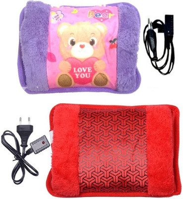 

Cinnamon Pack of 2 Electric Quick Warming Best Quality Velvet Pad Electric 1 L Hot Water Bag(Multicolor)