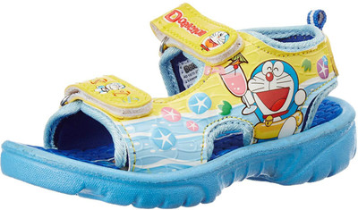 

doraemon Boys Velcro Strappy Sandals(Blue, Blue yellow