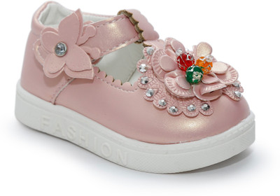 skykids Girls Velcro Ballerinas(Pink