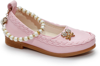 

skykids Girls Slip on Ballerinas(Brown, Pink