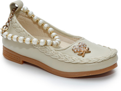 

skykids Girls Slip on Ballerinas(Brown, Beige