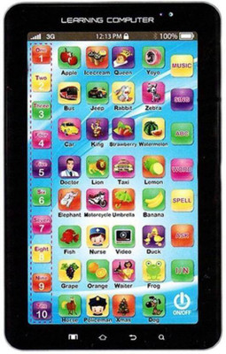 

aleswick Black Learning Tablet Toy for kids (BLACK) (Multicolor)(Black)