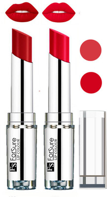 

Forsure Full Day Lasting Velevt Matte Lipstick (Set of 2)(Sweet Red, Ruby Red)