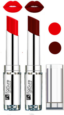 

Forsure Full Day Lasting Velevt Matte Lipstick (Set of 2)(Hot Red, Maroon)