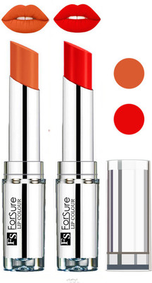 

Forsure Full Day Lasting Velevt Matte Lipstick (Set of 2)(Nude, Orange)