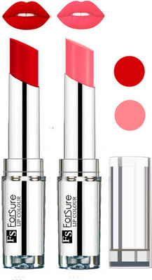 

Forsure Full Day Lasting Velevt Matte Lipstick (Set of 2)(Romantic Red,Peach)