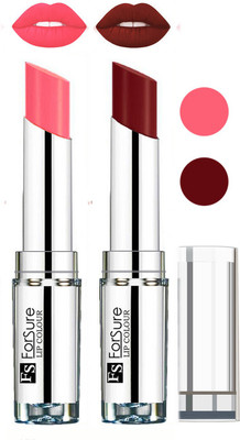 

Forsure Full Day Lasting Velevt Matte Lipstick (Set of 2)(Peach, Wine)