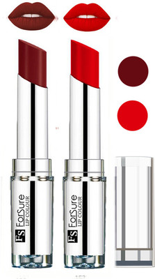

Forsure Full Day Lasting Velevt Matte Lipstick (Set of 2)(Wine, Romantic Red)