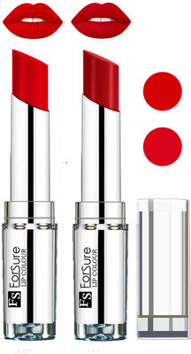 

Forsure Full Day Lasting Velevt Matte Lipstick (Set of 2)(Romantic Red, Sweet Red)