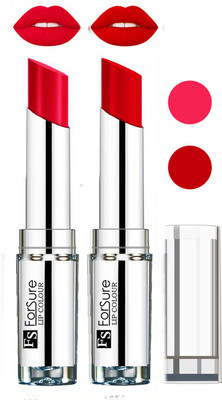 

Forsure Full Day Lasting Velevt Matte Lipstick (Set of 2)(Ruby Red, Romantic Red)