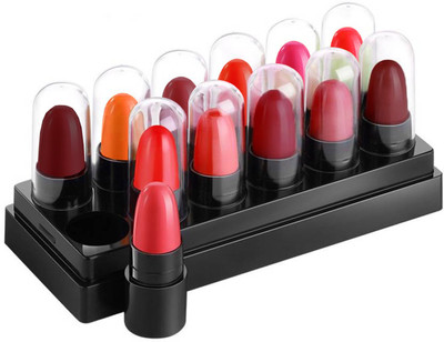 

Lady fashion Mini Lipsticks Combo ( Set of 12 ) Get a Free Tray with Lipsticks(Red, Pink, Magenta, Orange, Nude, Maroon, Purple, Brown, Mauve, Peach, Cherry, Chocolate)