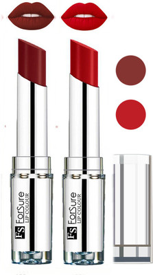 

Forsure Full Day Lasting Velevt Matte Lipstick (Set of 2)(Wine, Sweet Red)