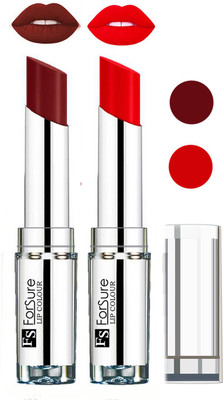 

Forsure Full Day Lasting Velevt Matte Lipstick (Set of 2)(Wine, Hot Red)