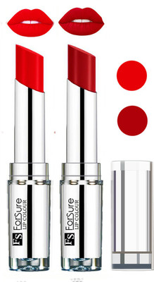 

Forsure Full Day Lasting Velevt Matte Lipstick (Set of 2)(Hot Red, Sweet Red)