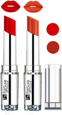 

Forsure Full Day Lasting Velevt Matte Lipstick (Set of 2)(Romantic Red, Brick Nude)
