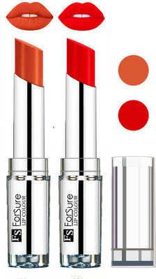 

Forsure Full Day Lasting Velevt Matte Lipstick (Set of 2)(Brick Nude, Hot Red)