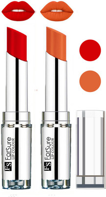 

Forsure Full Day Lasting Velevt Matte Lipstick (Set of 2)(Romantic Red, Nude)
