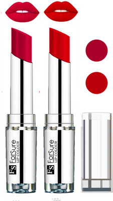 

Forsure Full Day Lasting Velevt Matte Lipstick (Set of 2)(Magenta, Romantic Red)