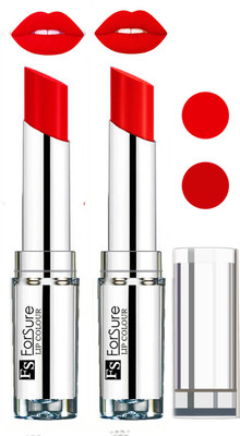 

Forsure Full Day Lasting Velevt Matte Lipstick (Set of 2)(Hot Red, Orange)