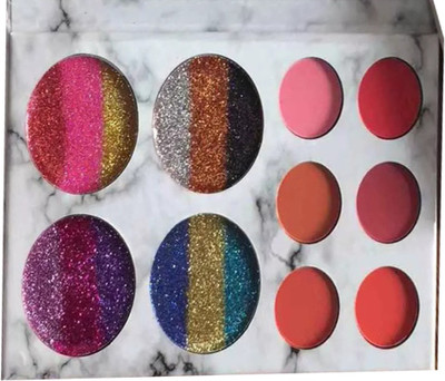 

LUV-LI PRO SERIES 12 COLOR GLITTER EYESHADOW, 6 COLOR BLUSHER MAKEUP KIT