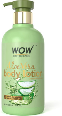 

WOW Skin Science Aloe Vera Body Lotion - Ultra Light Hydration - 300 mL(300 ml)