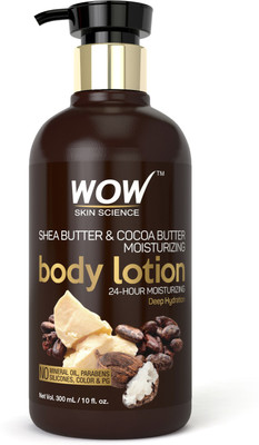

WOW Skin Science Shea & Cocoa Butter Moisturizing Body Lotion - Deep Hydration - 300 mL(300 ml)