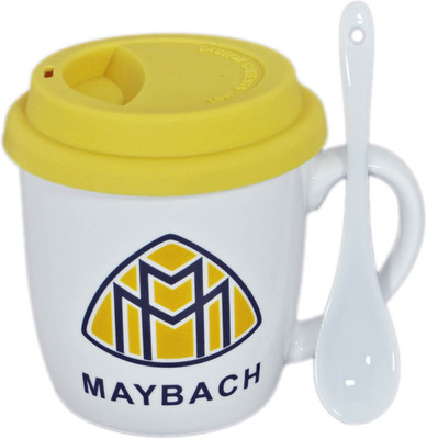 

Babysid Collections 220 ML Porcelain Printed Cup with Silicone Lid & Spoon Porcelain Mug(220 ml), Multicolor