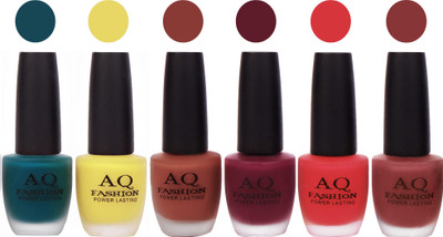 

AQ Fashion Gel Velvet Matte Nail polish combo 6887 Multicolor(Pack of 6)