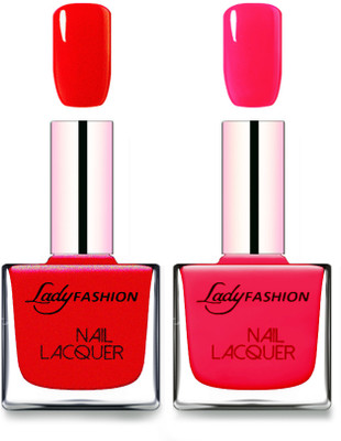 

Lady Fashion Cube Shaped Made In India Nail Polish Red, Sweet Red(Pack of 2)