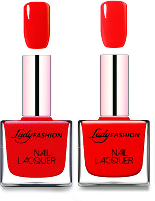 

Lady Fashion Cube Shaped Made In India Nail Polish Red, Red(Pack of 2)