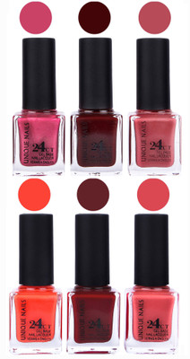 

Unique Nails Gel Nail Polish Set 2663 Multicolor(Pack of 6)