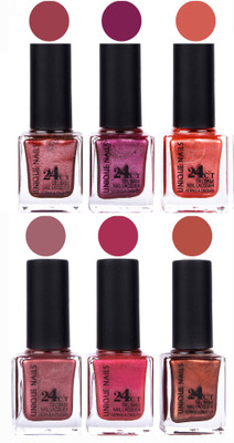 

Unique Nails Gel Nail Polish Set 2676 Multicolor(Pack of 6)