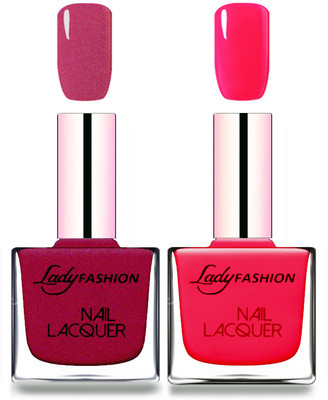 

Lady Fashion Cube Shaped Made In India Nail Polish Maroon, Sweet Red(Pack of 2)