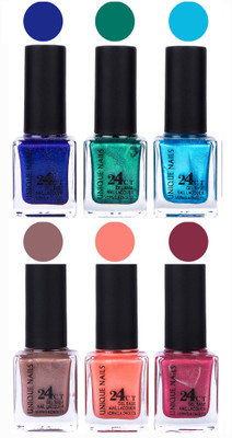 

Unique Nails Gel Nail Polish Set 2644 Multicolor(Pack of 6)