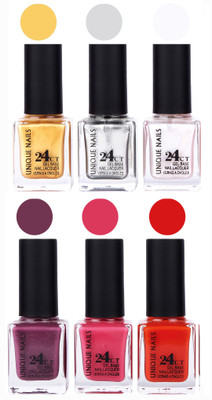 

Unique Nails Gel Nail Polish Set 2646 Multicolor(Pack of 6)
