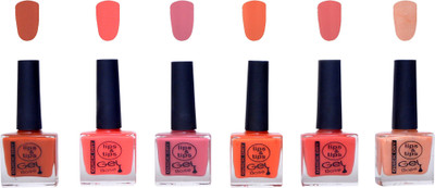 

Lips & Tips Premium Collection Nail Polish - Combo Set of 6 Exclusive Nail enamels - Chocolate Moose, Coral Pink, Nude Spring, Matte Nude, Nude Pink, Nude Skin Multi(Pack of 6)