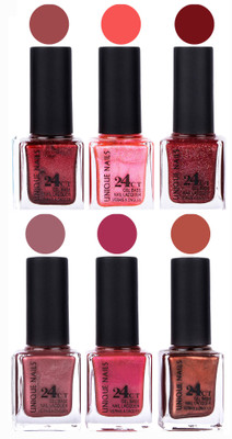 

Unique Nails Gel Nail Polish Set 2674 Multicolor(Pack of 6)
