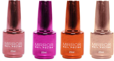 

VOLO Mirror Shine 4 nail polish Combo MultiColor(Pack of 4)