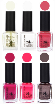 

Unique Nails Gel Nail Polish Set 2634 Multicolor(Pack of 6)